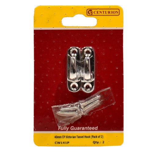 40mm CP Victorian Tassel Hook (Pack of 2)