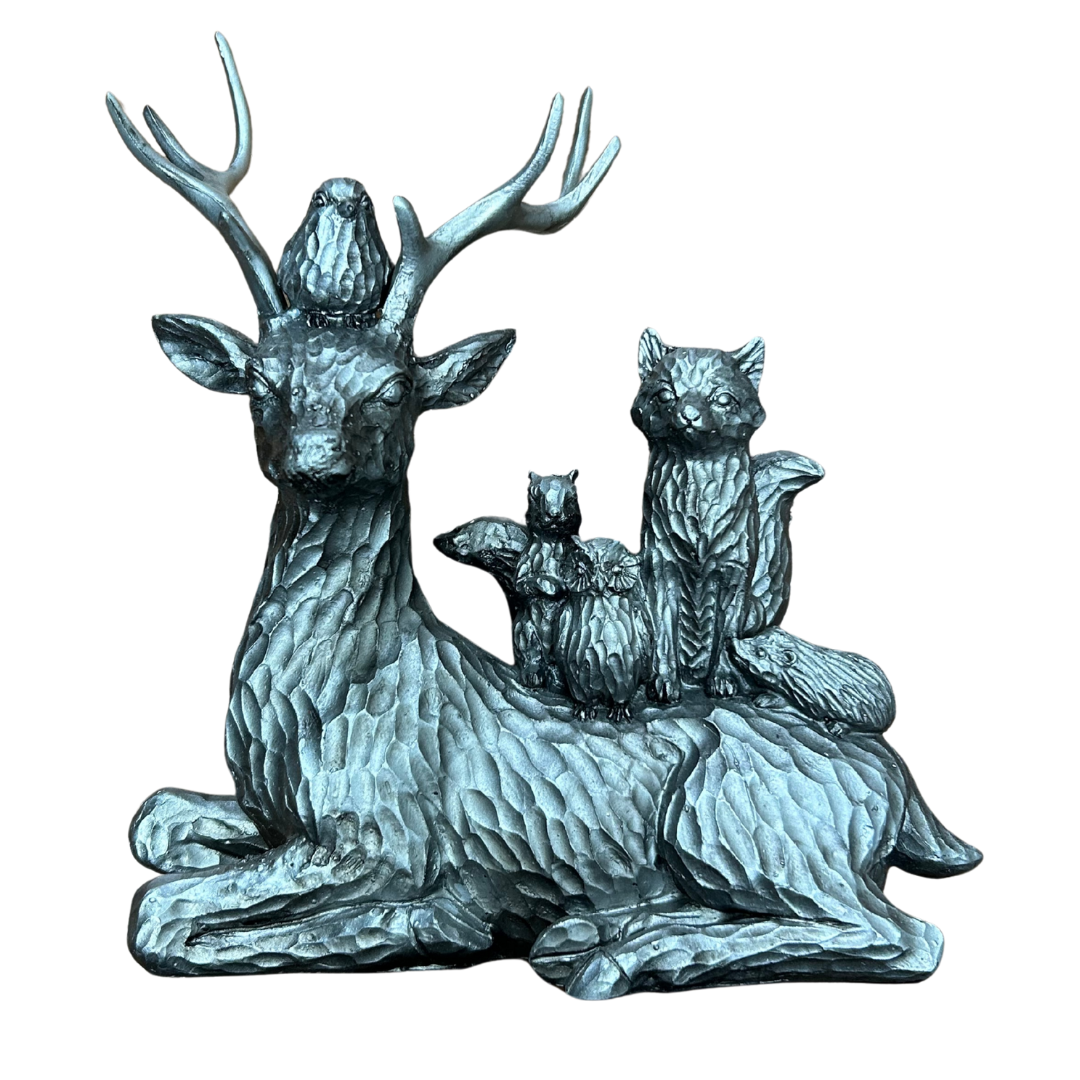 Christmas Silver Reindeer Friends Ornament