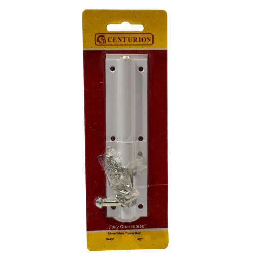 150mm (6") White Tower Bolt