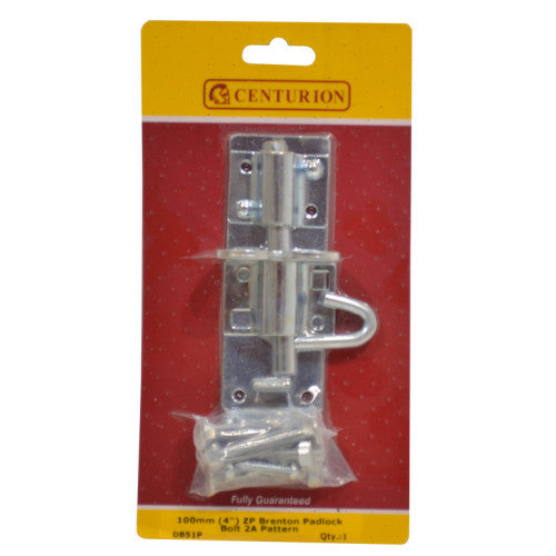 Brenton Padlock Bolt 2A Pattern - ZP - 100mm (4")