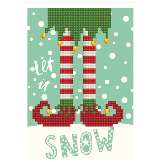 Diamond Painting Kit: Greeting Card Kit: Let it Snow