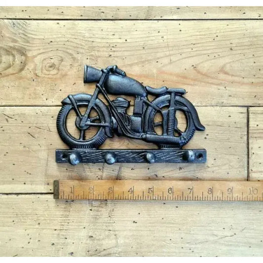 Coat Hook MOTORCYCLE 4 Hooks Cast Antique Iron 210mm