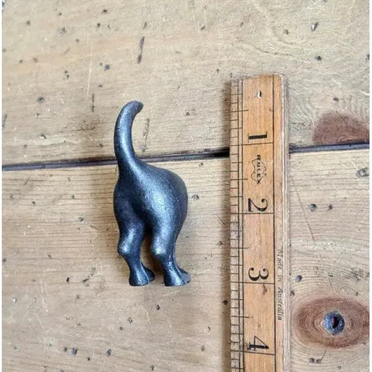 Coat Hook DOG TAIL M4 Rear Fix Cast Antique Iron (LIGHT) 70mm