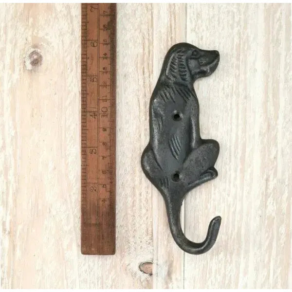 Coat Hook LABRADOR DOG Cast Antique Iron 150mm
