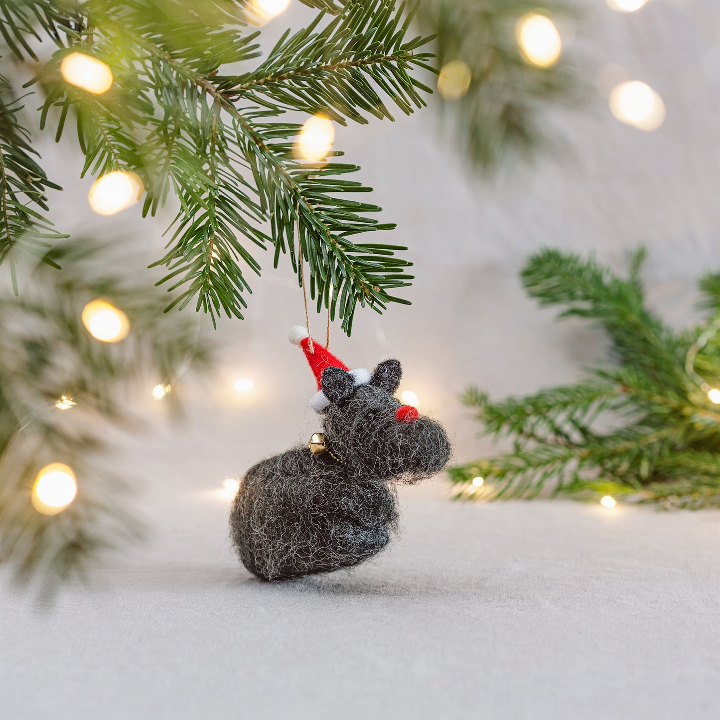 Red Nosed Scottie Hanging Decoration