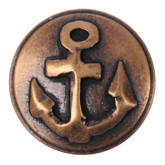 Buttons: Anchor: Metal: 23mm: Bronze
