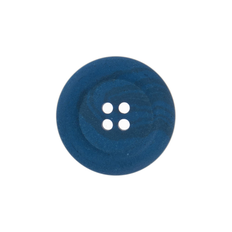 Button: Eco-Conscious: Hemp: 4 Hole: 15mm: Cobalt Blue