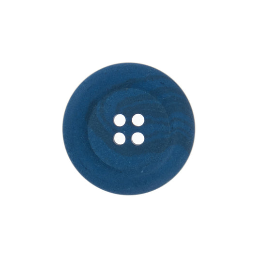 Button: Eco-Conscious: Hemp: 4 Hole: 15mm: Cobalt Blue
