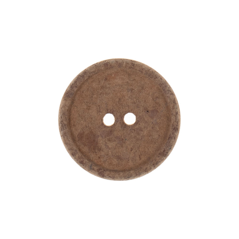 Button: Eco-Conscious: Recycled Cotton: 2 Hole: 15mm: Light Brown