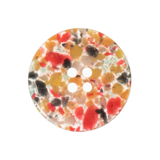 Button: Eco-Conscious: Recycled Plastic Scrap: 4 Hole: 20mm: Assorted Brights