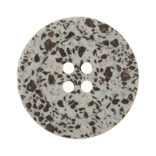 Button: Eco-Conscious: Macadamia: Rimmed: 4 Hole: 23mm: Natural