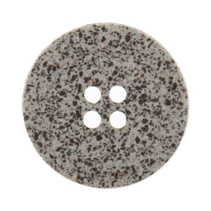 Button: Eco-Conscious: Macadamia: Rimmed: 4 Hole: 23mm: Light Brown