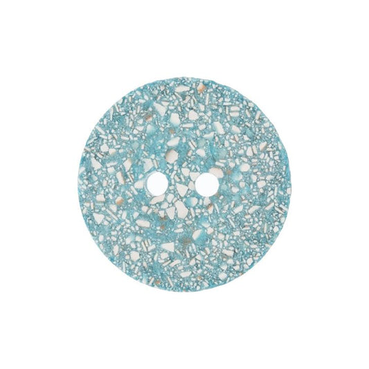 Button: Eco-Conscious: Recycled Eggshell: 2 Hole: 18mm: Light Blue