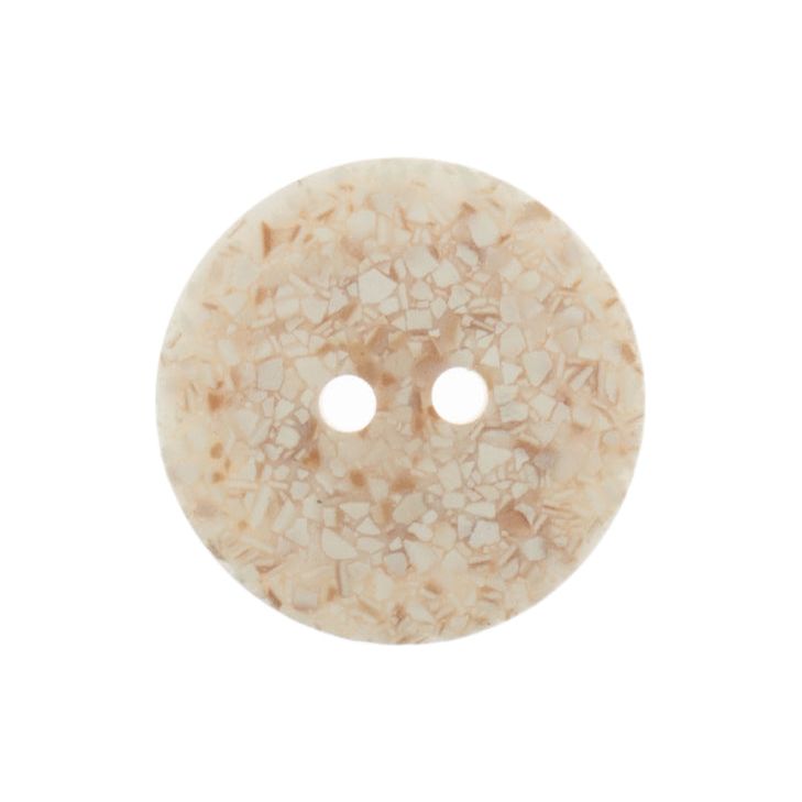 Button: Eco-Conscious: Recycled Eggshell: 2 Hole: 18mm: Cream