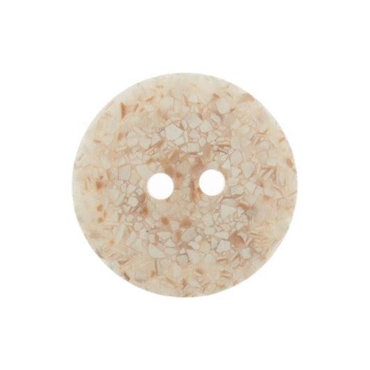 Button: Eco-Conscious: Recycled Eggshell: 2 Hole: 18mm: Cream