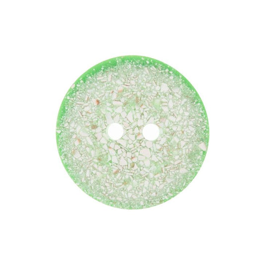 Button: Eco-Conscious: Recycled Eggshell: 2 Hole: 18mm: Light Green