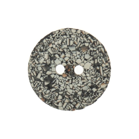 Button: Eco-Conscious: Recycled Eggshell: 2 Hole: 18mm: Medium Grey