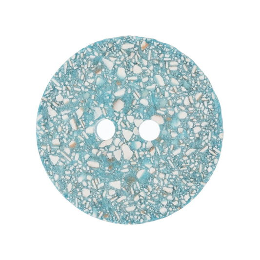 Button: Eco-Conscious: Recycled Eggshell: 2 Hole: 20mm: Light Blue