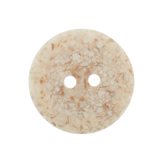 Button: Eco-Conscious: Recycled Eggshell: 2 Hole: 20mm: Cream
