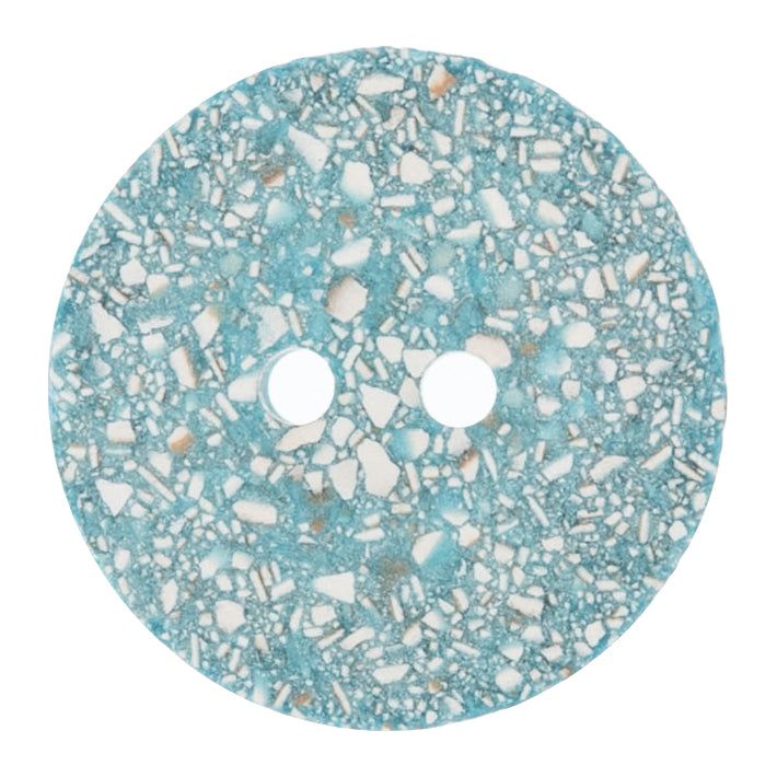 Button: Eco-Conscious: Recycled Eggshell: 2 Hole: 25mm: Light Blue