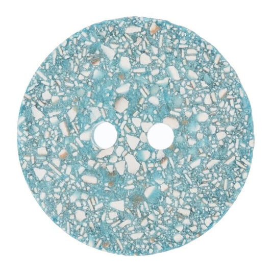 Button: Eco-Conscious: Recycled Eggshell: 2 Hole: 25mm: Light Blue