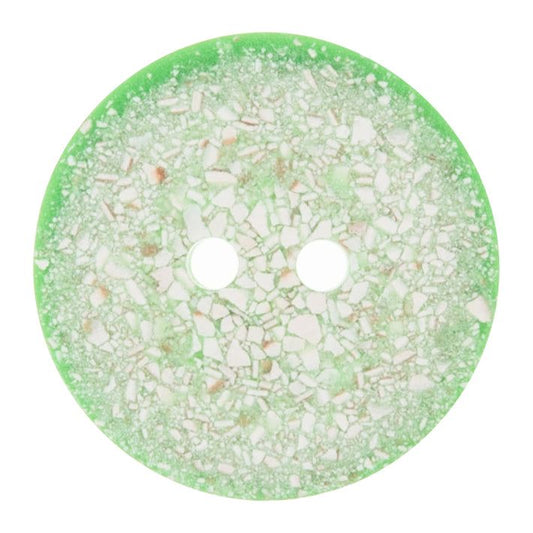 Button: Eco-Conscious: Recycled Eggshell: 2 Hole: 25mm: Light Green