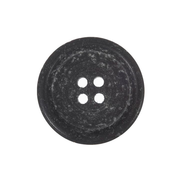 Button: Eco-Conscious: Recycled Waste Leather: 4 Hole: 18mm: Black