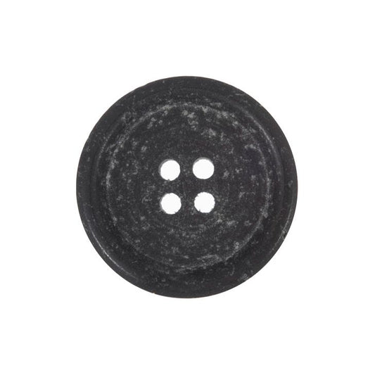 Button: Eco-Conscious: Recycled Waste Leather: 4 Hole: 18mm: Black