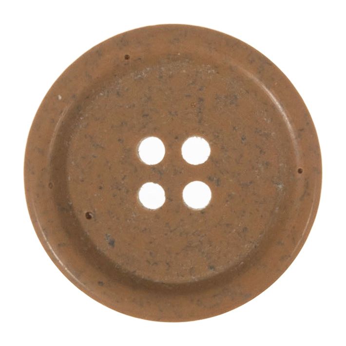 Button: Eco-Conscious: Recycled Waste Leather: 4 Hole: 25mm: Tan