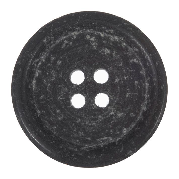 Button: Eco-Conscious: Recycled Waste Leather: 4 Hole: 25mm: Black