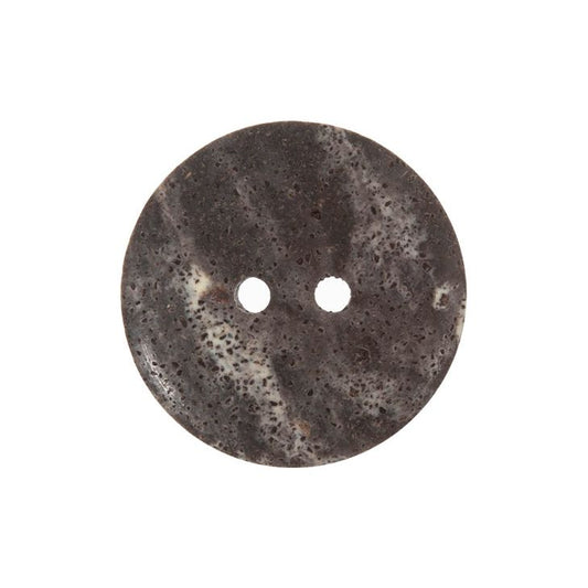 Button: Eco-Conscious: Recycled Coffee Grounds: 2 Hole: 18mm: Black & White