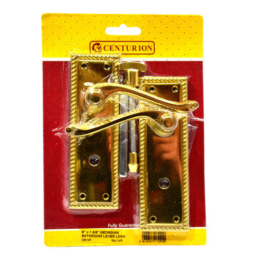Georgian Bathroom Lever Lock  150mm (6" x 2")