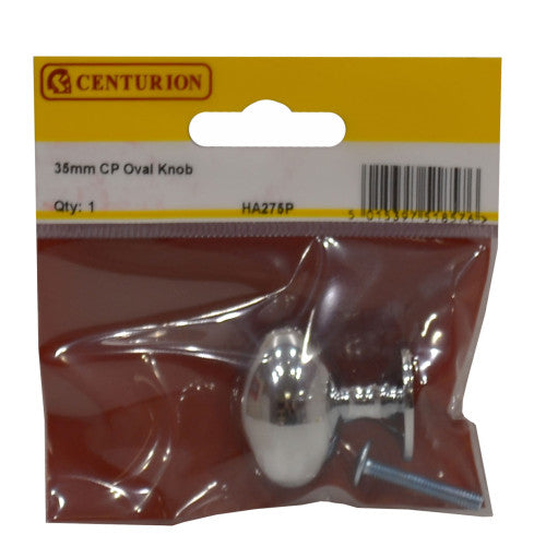 Oval Knob 35mm CP