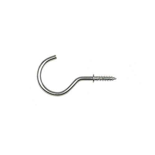 Shouldered Cup Hooks, 50mm, Zinc Plated