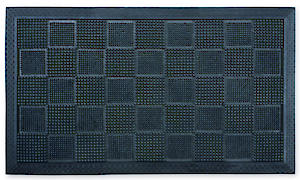 Hi-Lo Black Rubber Doormat 70x40