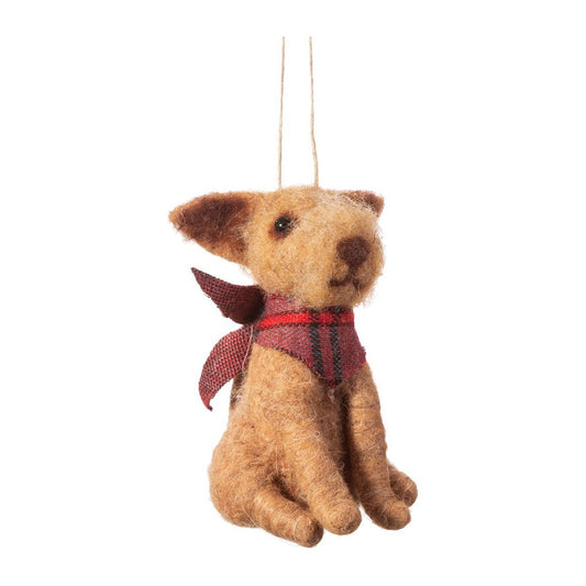 Dog With Bandana Felt Decoration