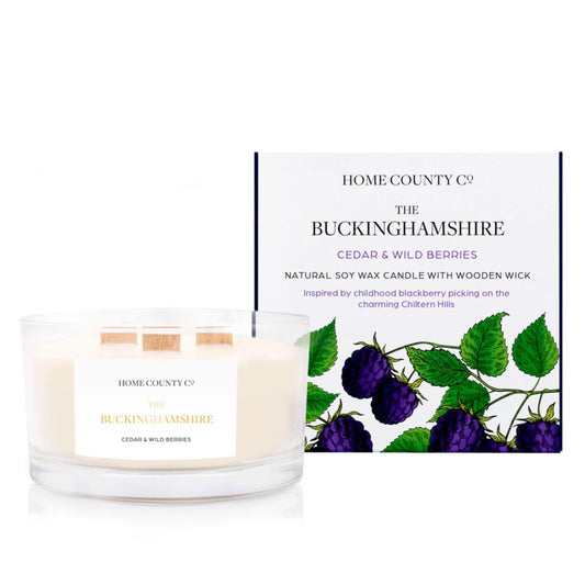 The Buckinghamshire - Cedar and Wild Berries 3 Wick Candle