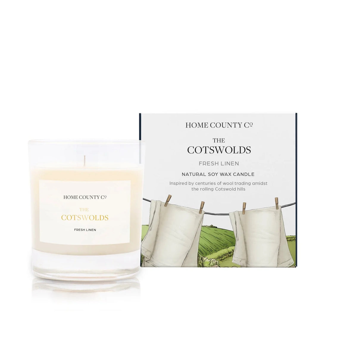 The Cotswolds - Fresh Linen Candle 200g Soy Candle