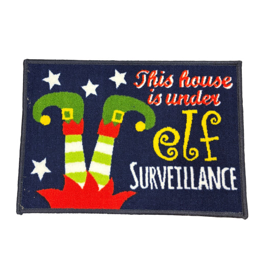 This House is Under Elf Surveillance Machine Washable Mat 40x60cm