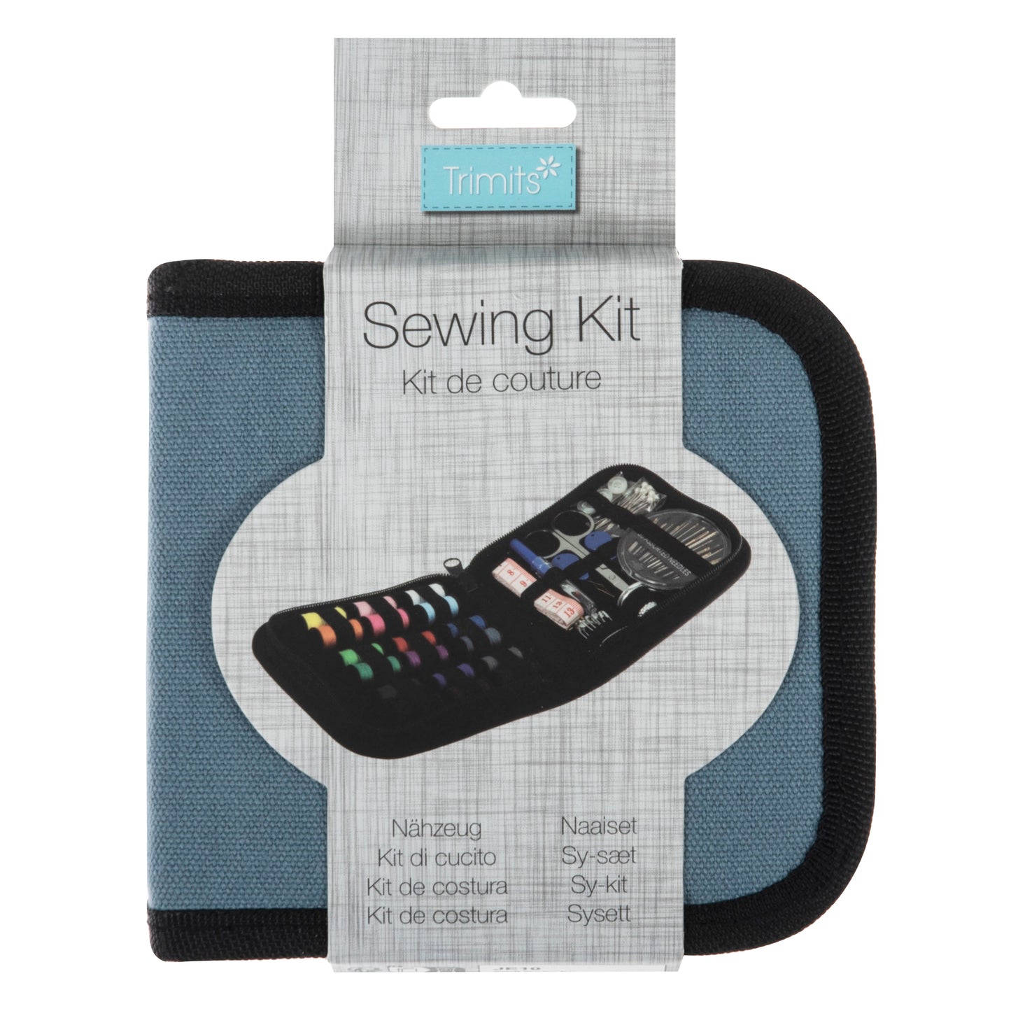 Sewing Kit: Premium: Zip Case: Small: Blue