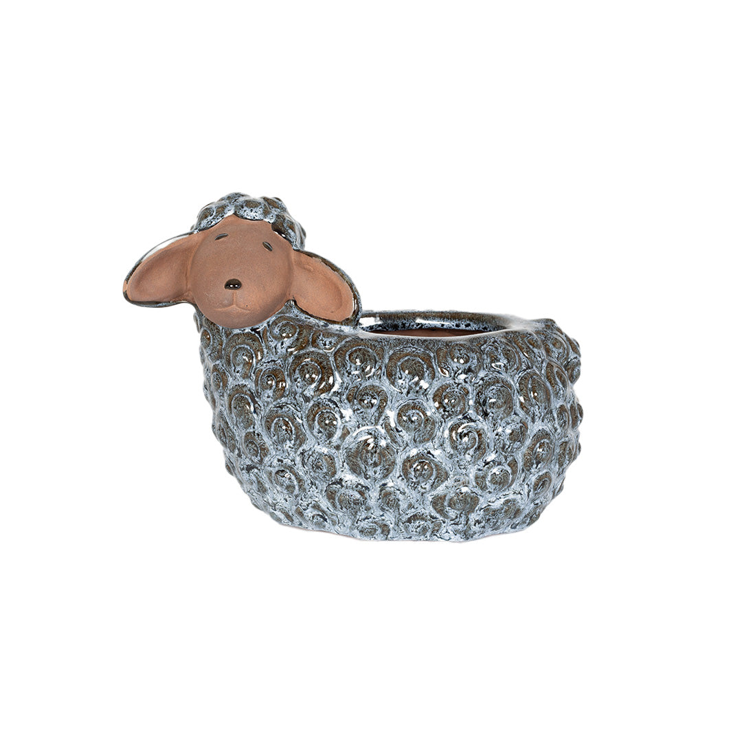 Glazed Lamb Planter