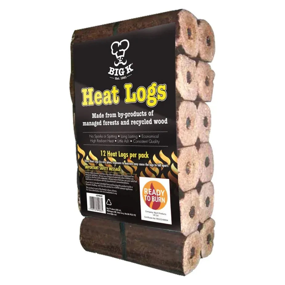 Compressed Saw Dust Heat Logs, Pack of 12