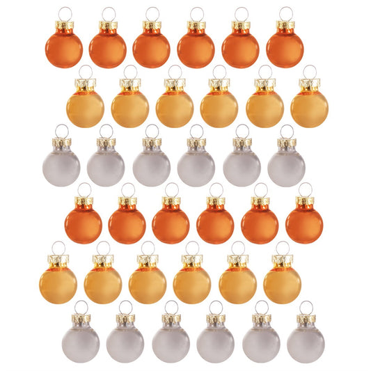 Metallic Mini Baubles - Set of 36