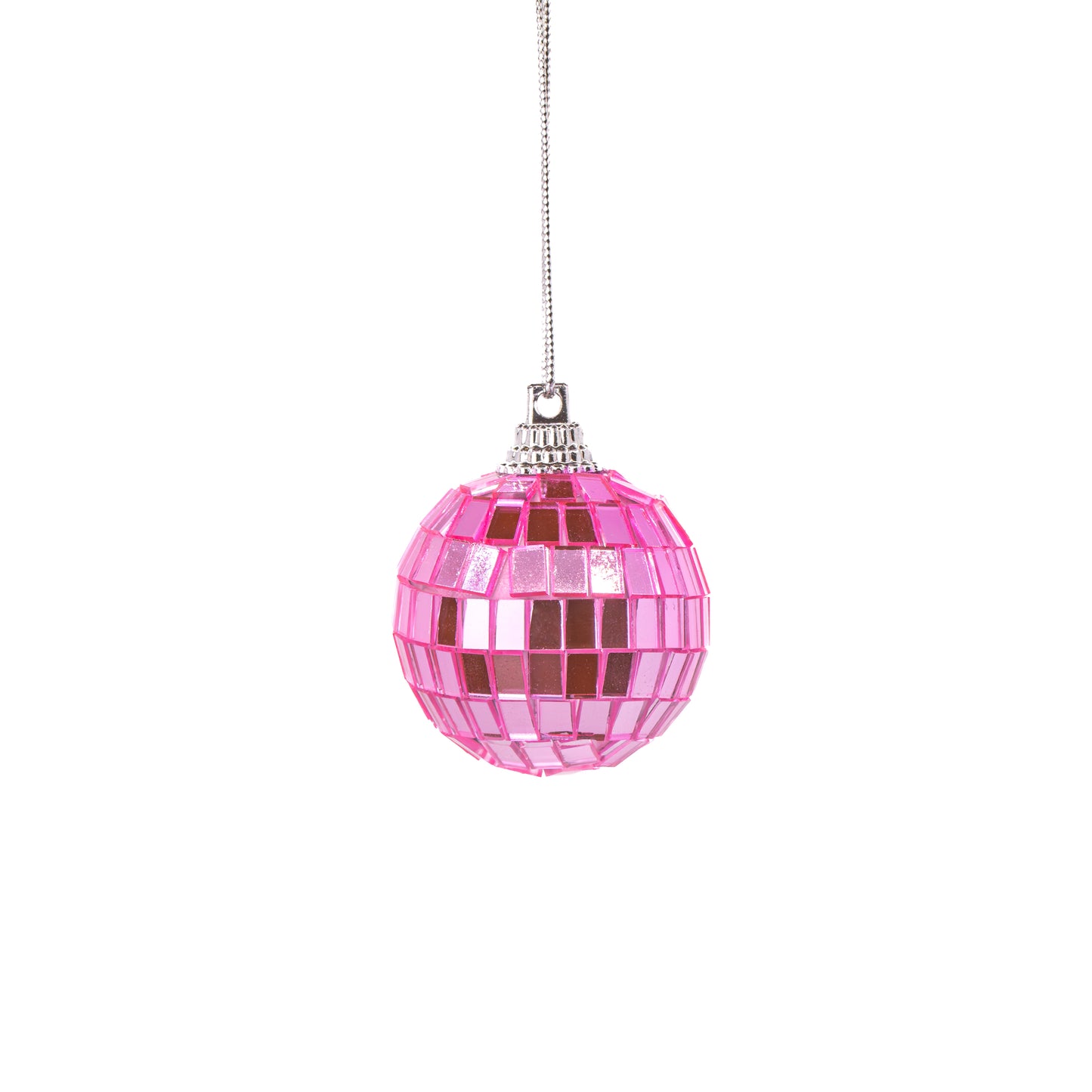 Multicoloured Mirror Ball Bauble - Set of 6