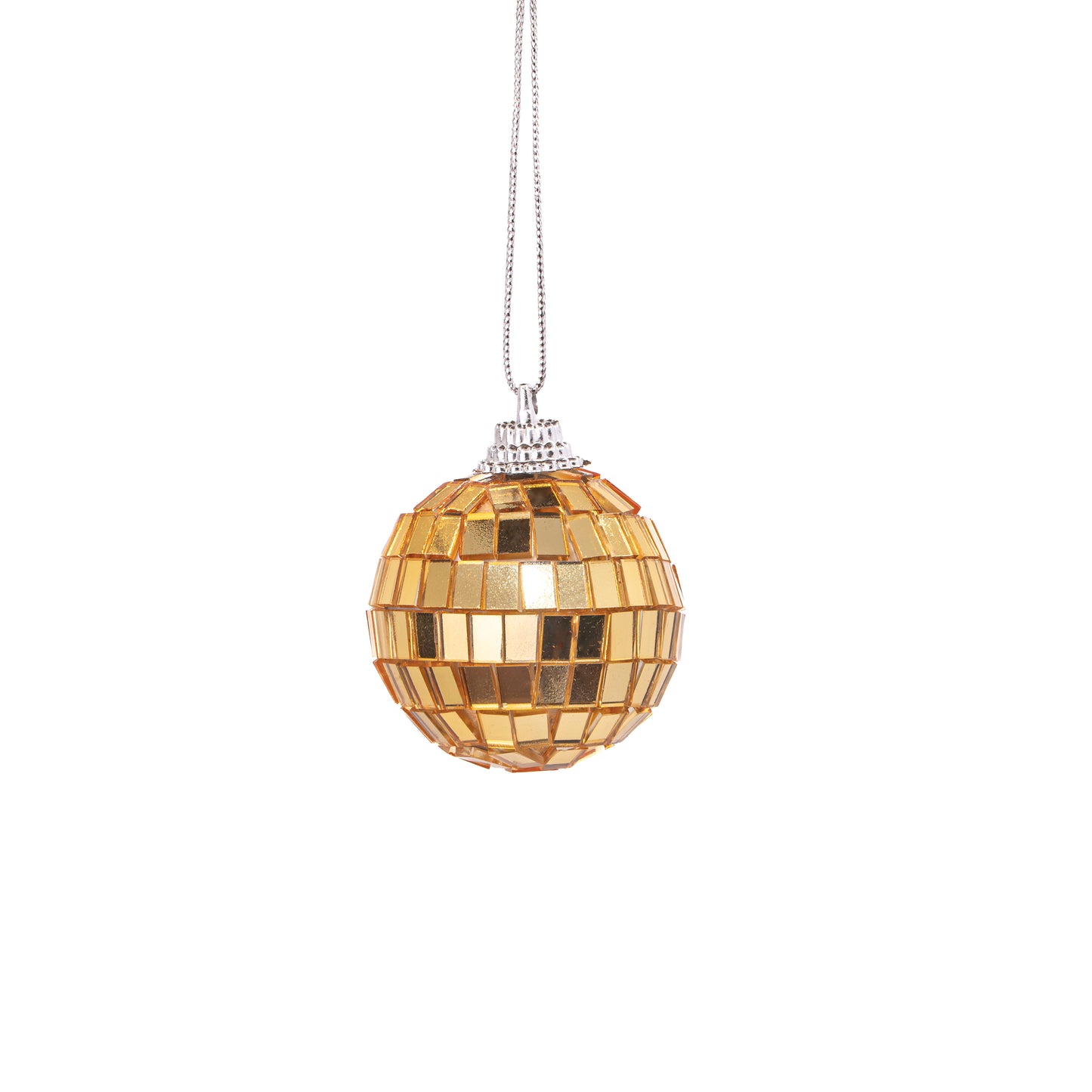 Multicoloured Mirror Ball Bauble - Set of 6