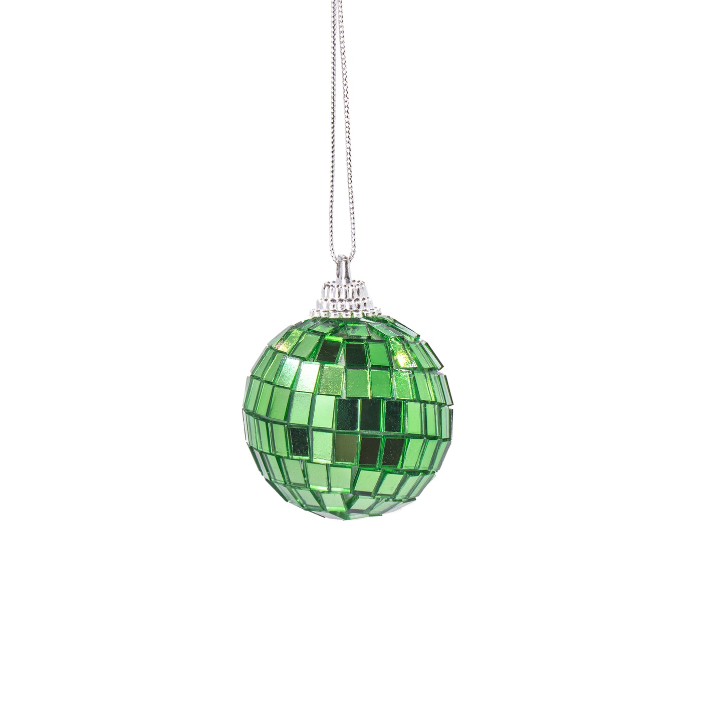 Multicoloured Mirror Ball Bauble - Set of 6