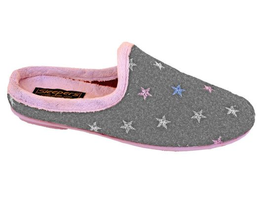 'Ellie' Star Motif Cuff Mule Slipper