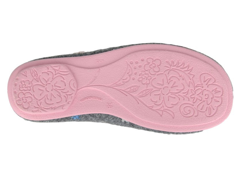 'Ellie' Star Motif Cuff Mule Slipper