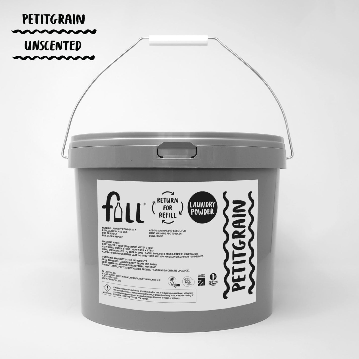 Fill Laundry Powder 10kg Tub- Petitgrain