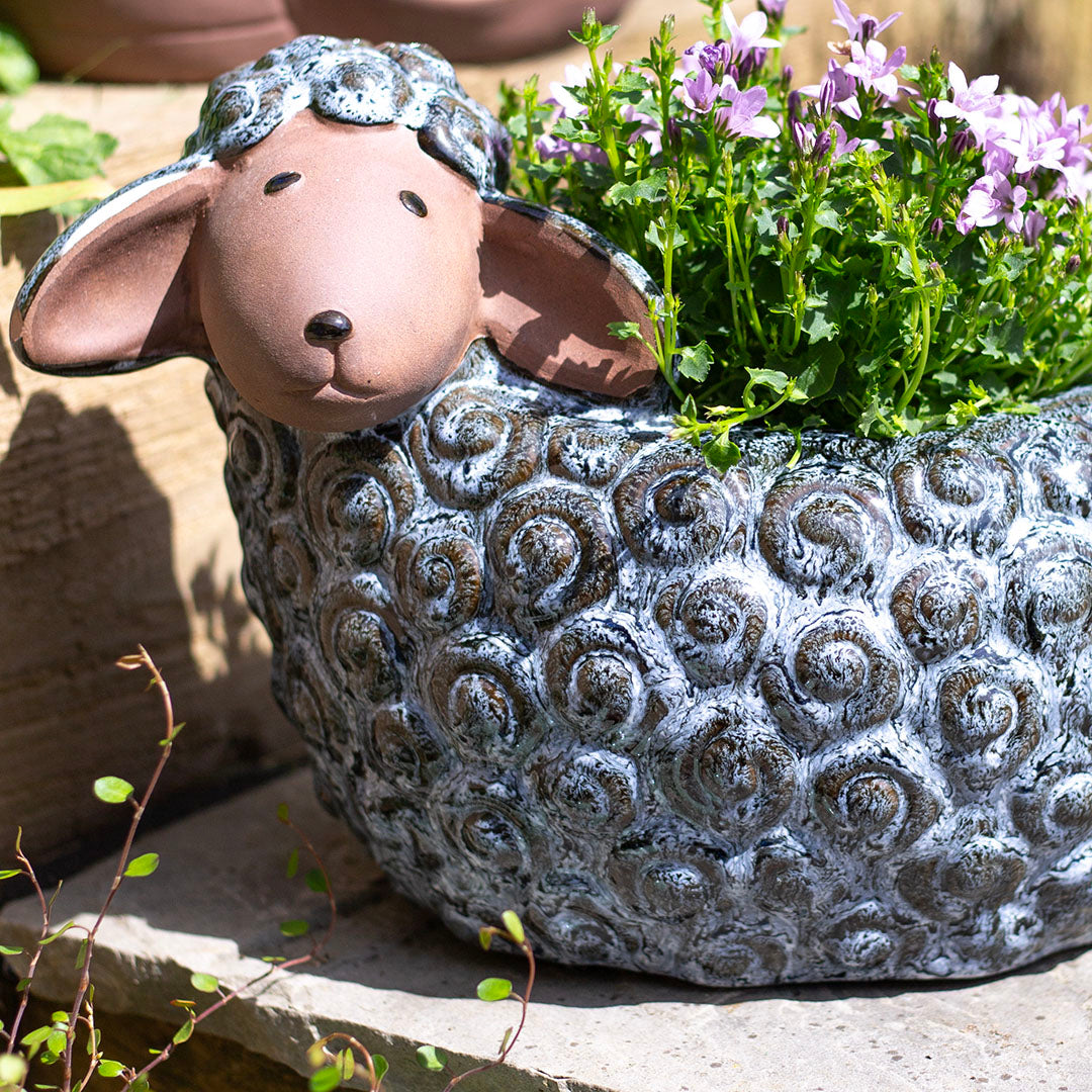 Glazed Lamb Planter